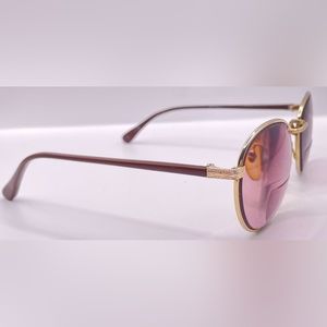 Vintage Forbes Brown Gold Oval Sunglasses Frames Only